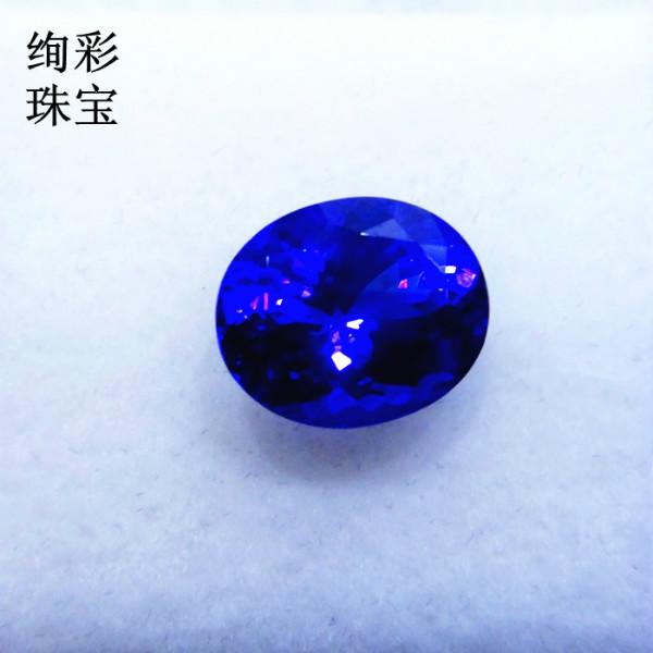 供應(yīng)定制經(jīng)典戴安娜王妃款坦桑寶石戒指 橢圓形坦桑石批發(fā)