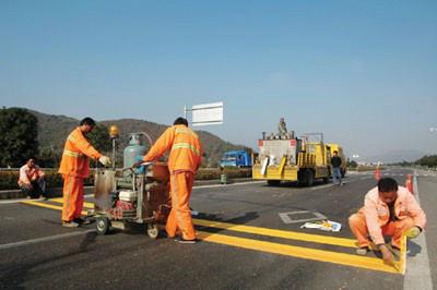 甘南道路标线施工/马路热熔划线