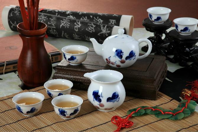 供應(yīng)陶瓷茶具定制 青花瓷茶具 手繪陶瓷茶具 功夫茶具 陶瓷茶具套裝
