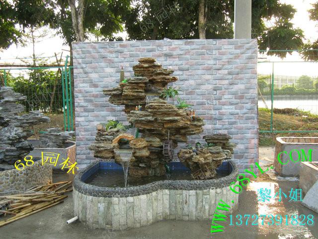 供應廣州千層石流水假山魚池盆景/庭院花園陽臺假山流水魚池/千層石假山