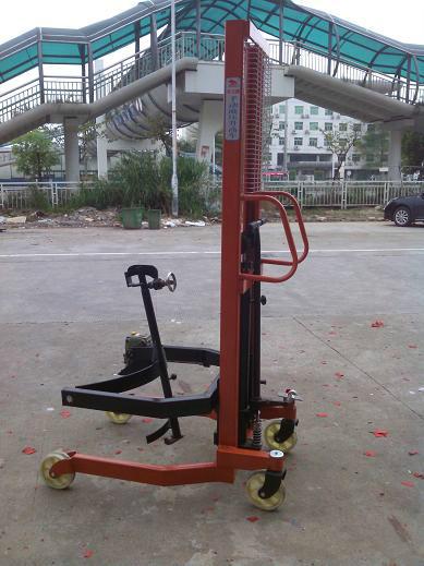 供應(yīng)350KG液壓油桶車、液壓油桶升高車、寶安油桶升高車