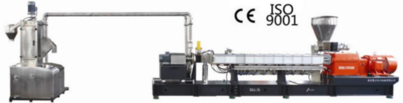 南京聚力塑机东南亚中东地区供应双螺杆挤出机水下切粒装置图片