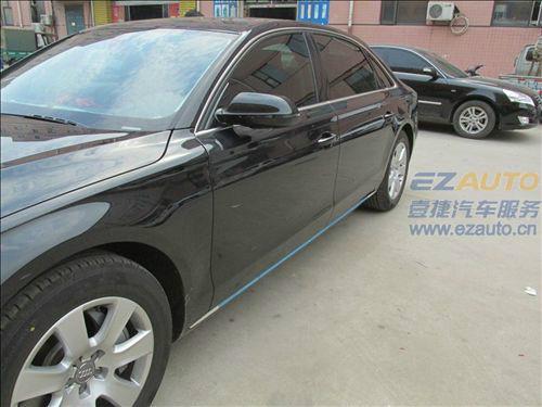 石家莊專業(yè)汽車玻璃貼膜奧迪A8L龍膜隔熱膜太陽膜前檔AVS70車身膜