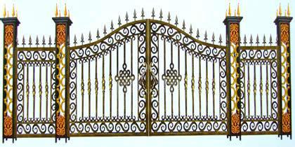 毛尖鐵藝大門(mén)圖片