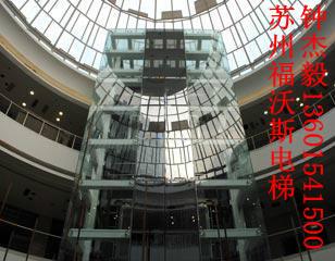 供應(yīng)800公斤無(wú)機(jī)房貫通方形觀光電梯