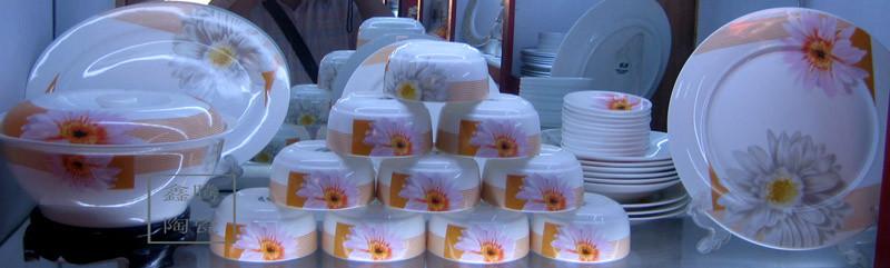 供應(yīng)居家禮品餐具-套裝56頭，時尚陶瓷餐具-骨質(zhì)瓷