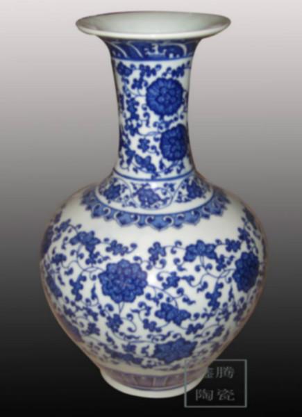 供應(yīng)青花禮品賞瓶-慶典裝飾-陶瓷花瓶