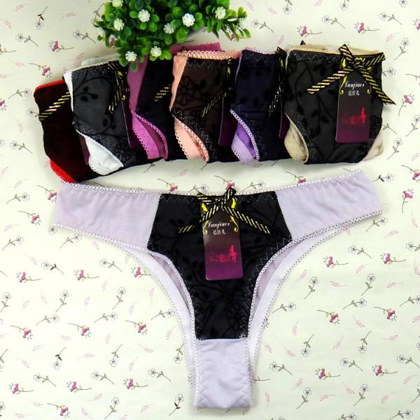 供應(yīng)外貿(mào)全棉女式內(nèi)褲批發(fā) 新款女式棉內(nèi)褲 多種顏色女士三角褲