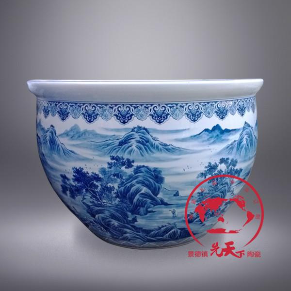 供應(yīng)陶瓷魚缸，陶瓷大魚缸，景德鎮(zhèn)陶瓷魚缸廠家