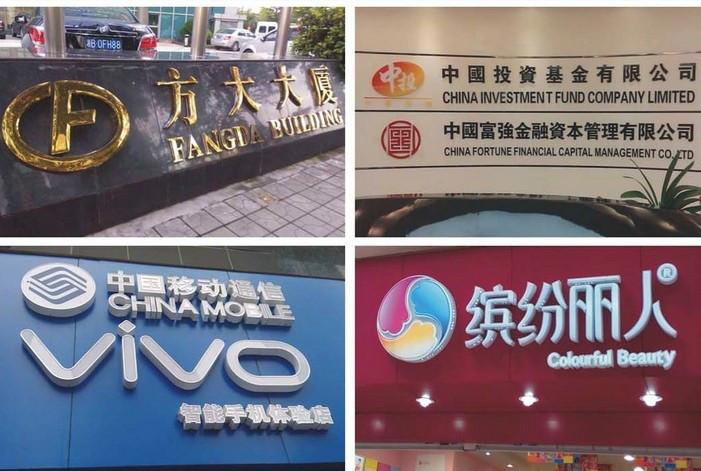 华鹏大厦源公馆四惠LOGO墙金属字不图片