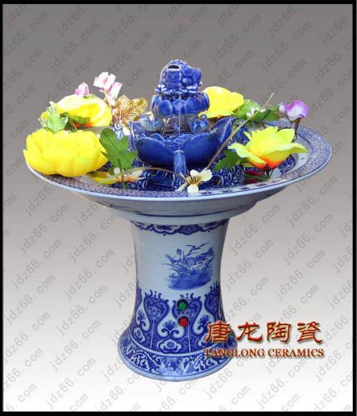 供應(yīng)景德鎮(zhèn)陶瓷噴泉廠家　居家裝飾噴泉加濕器