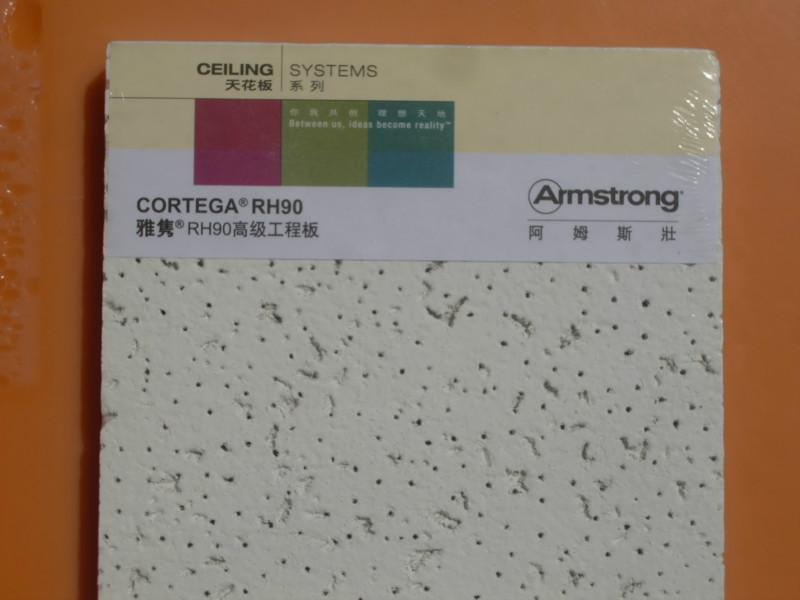 供應(yīng)阿姆斯壯毛毛蟲礦棉吸音板雅雋RH90