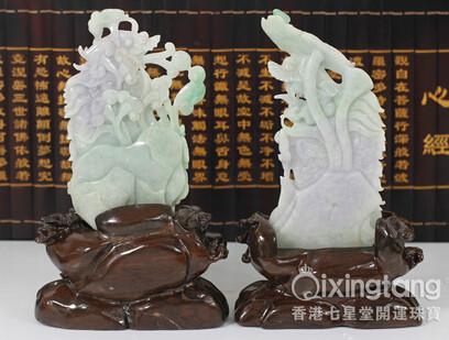 供應家居*翡翠擺件龍頭魚擺件