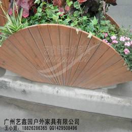 供應戶外景觀花箱圓形 戶外綠植 木質花箱 防腐木花箱 實木景觀花箱