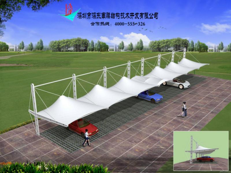 新型膜結(jié)構(gòu)停車棚圖片