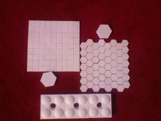 供应浙江杭州耐磨陶瓷片销售及施工/耐磨材料/氧化铝95/洛氏硬度85图片