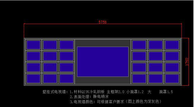 供应监控电视墙/天津电视墙安装设计/850元平方图片