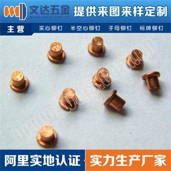 深圳文達五金廠平實紫銅鉚釘批發(fā)圖片