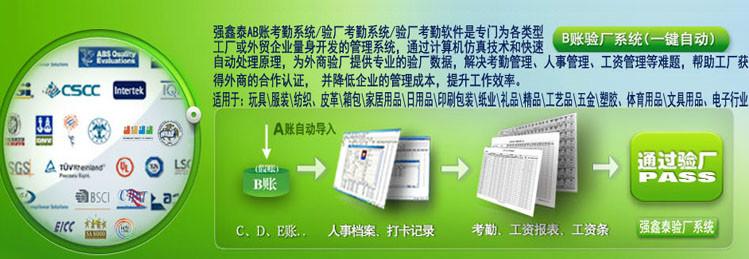 供应用强鑫泰验厂系统不担心现场测试了验厂考勤管理系统Q7.0