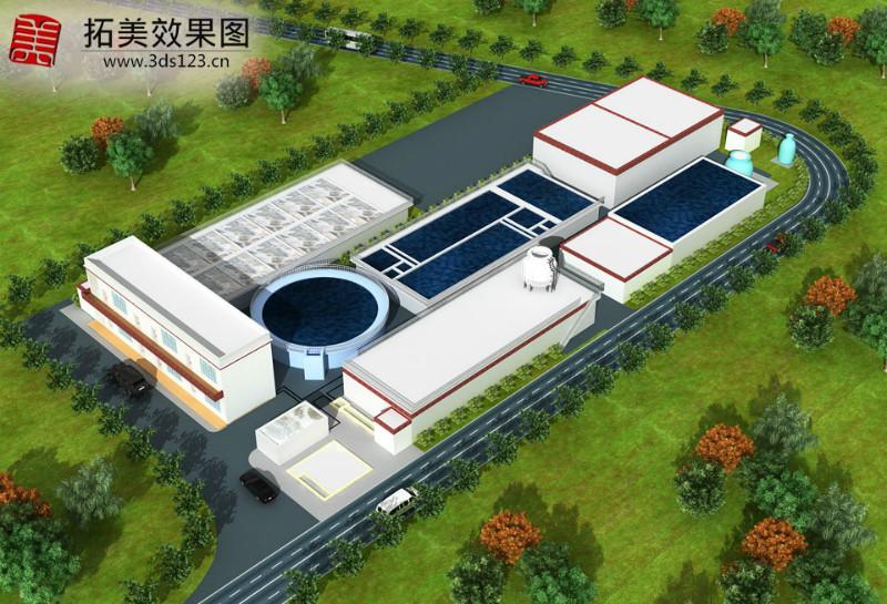 供應(yīng)濰坊做效果圖制作工業(yè)廠房園區(qū)化工廠效果圖