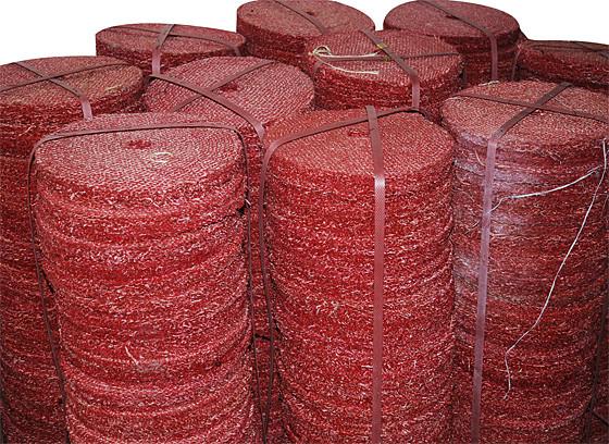 供應(yīng)4寸建業(yè)紅麻輪角磨機(jī)紅麻輪拋光片