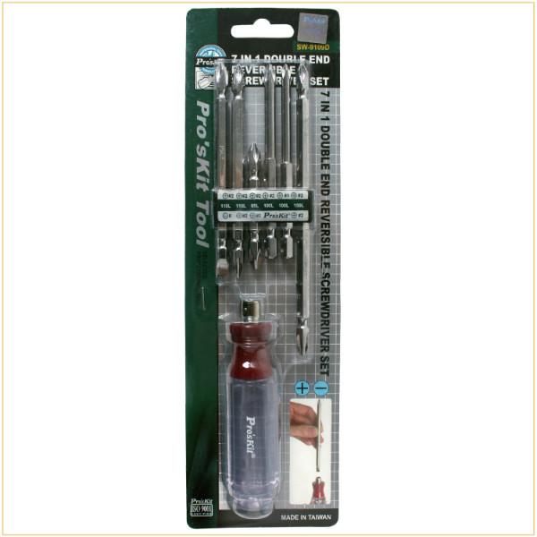 供應(yīng)寶工7合1紅頸PVC雙頭起子組