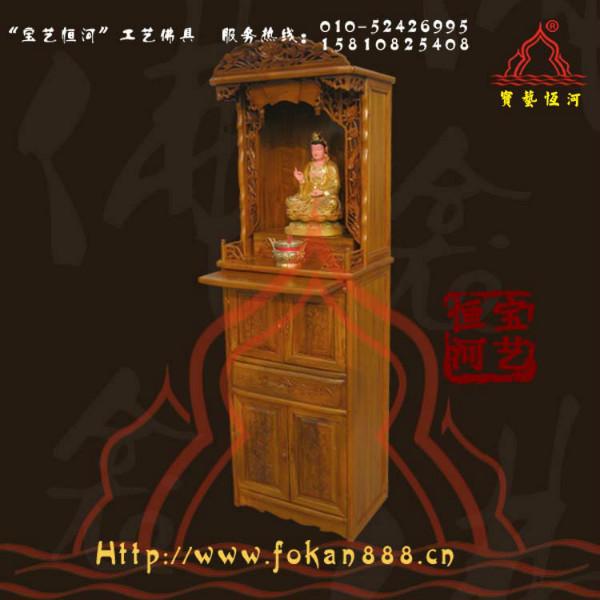 供應(yīng)實(shí)木神樓24寸四門單抽立柜佛龕神樓