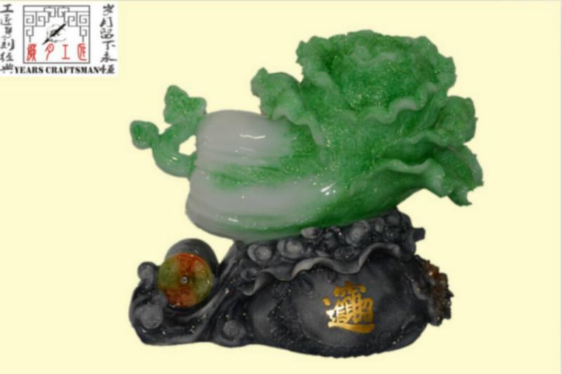 供應(yīng)樹脂擺件白菜工藝品  鑫蕊禮品