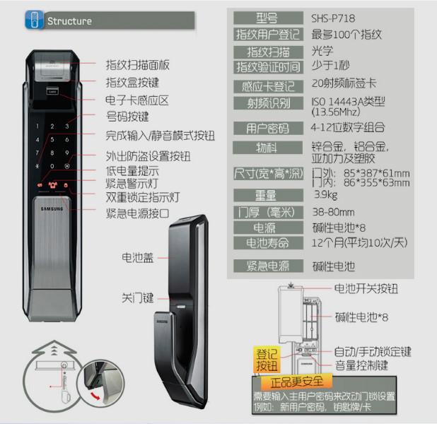 代理samsung智能门锁焦作经销商图片