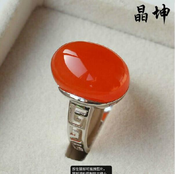 供應*福源水晶戒指南紅925銀