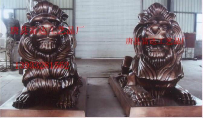 供應(yīng)大型鑄銅獅子，銅獅子鑄造，銅獅子雕塑