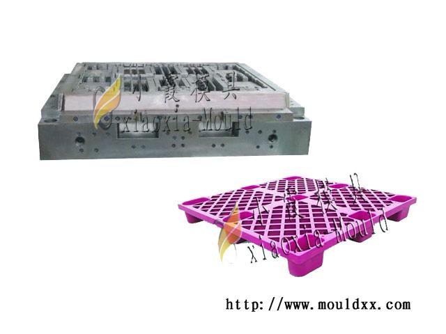 网格双层托盘模具注塑加工图片