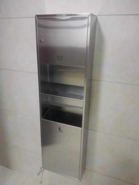 供應(yīng)304不銹鋼組合式干手柜，二合一手紙箱，靠墻式紙巾架廠家直銷