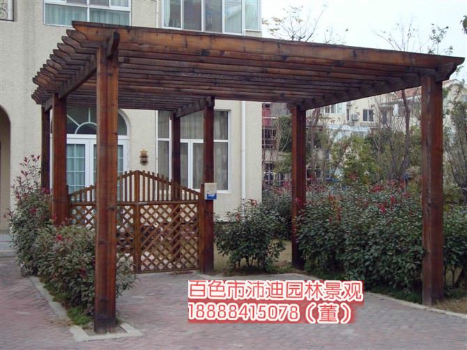 百色防腐木花架圖片