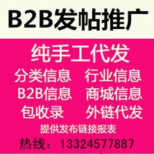 供应B2B代发信息_纯手工B2B信息发布_最专业B2B网站代发信息13324577887